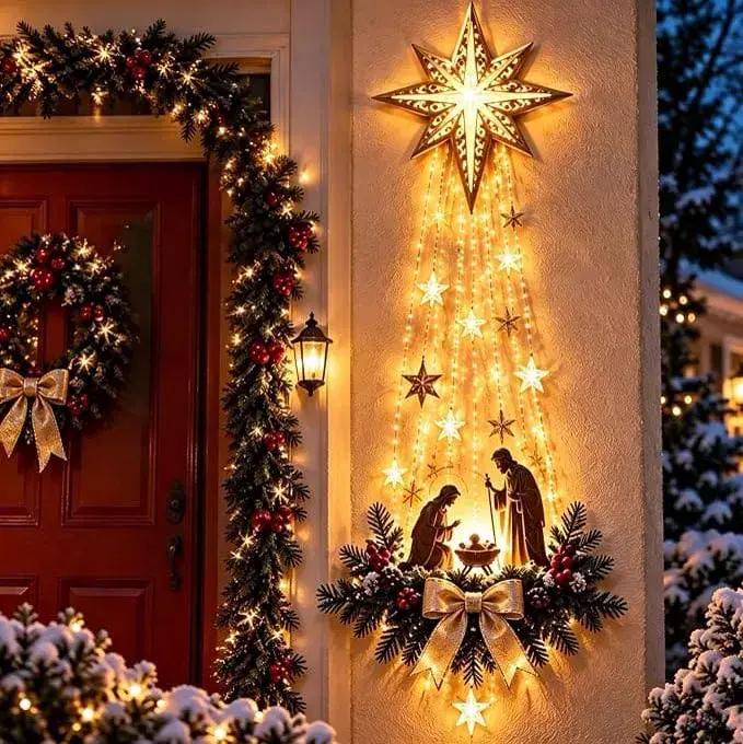 Decoração de Parede Presépio Iluminado – Estrela de Belém 1 metro e 86 cm.