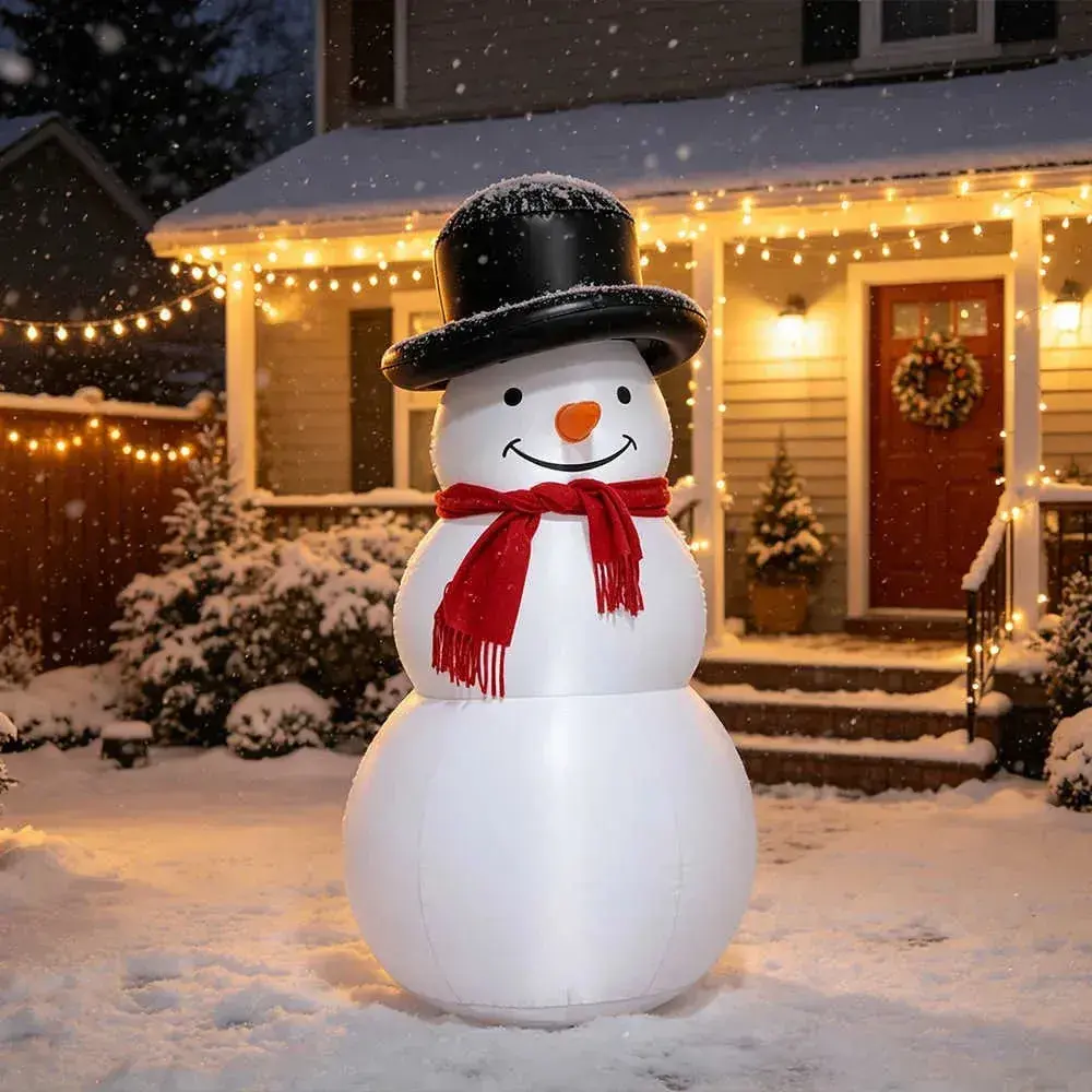 Boneco de Neve Inflável Natalino com LED – 1,83m